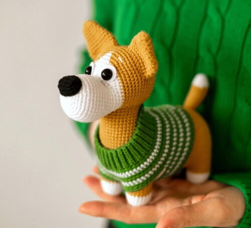 Receita Cachorro Corgi Amigurumi