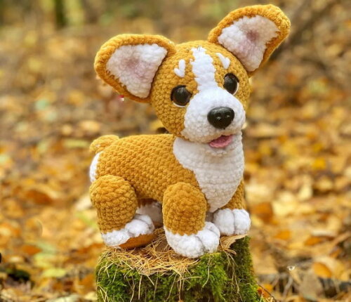Receita Cachorro Corgi Amigurumi