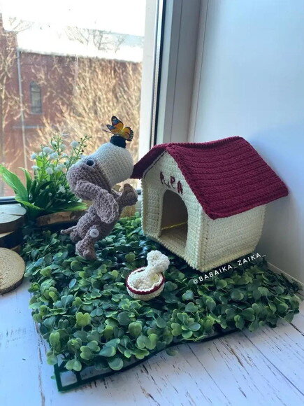 Receita Cachorro e Sua Casa Amigurumi