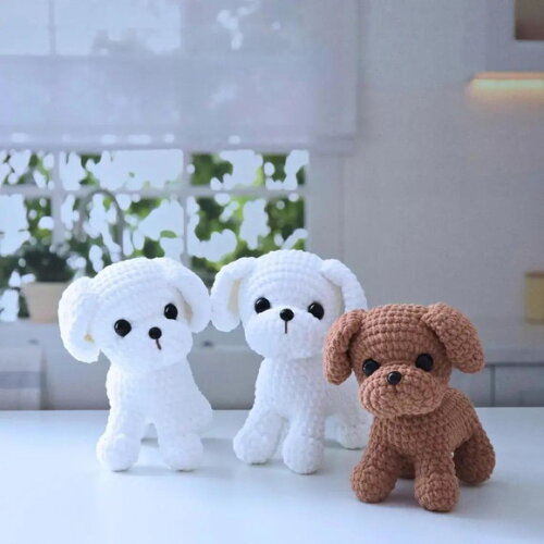 Receita Cachorro Maltez Amigurumi