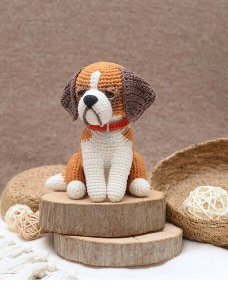 Receita Cachorro São Bernardo Amigurumi