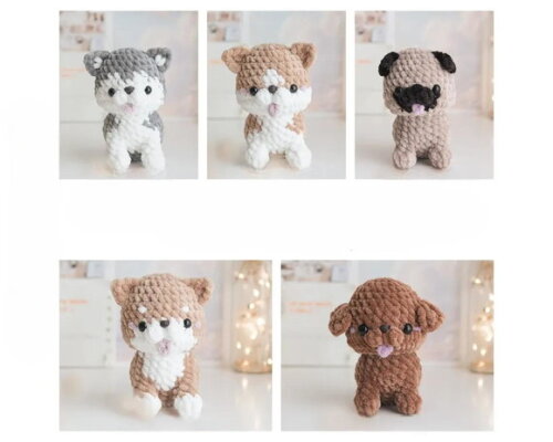 Receita Cachorros Amigurumi