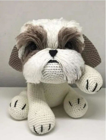 Receita Cachorro Shihtzu Amigurumi