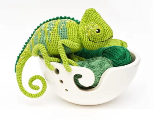 Receita Camaleão Amigurumi