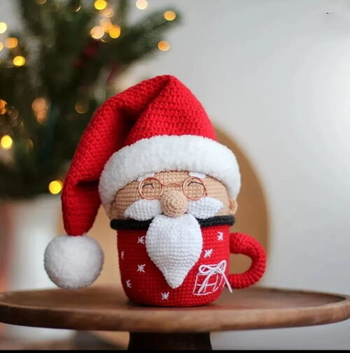 Receita Caneca Papai Noel Amigurumi