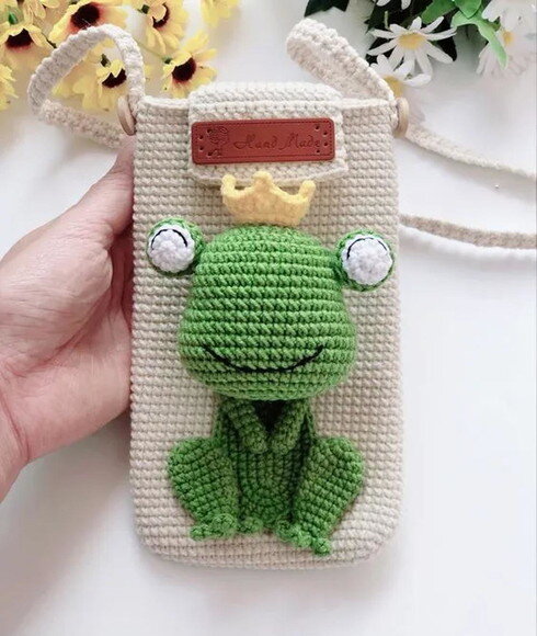 Receita Capa de Celular, Sapo Amigurumi