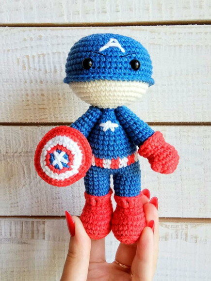 Receita Capitão america Amigurumi