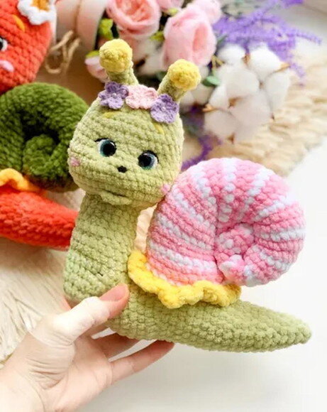 Receita Caracol Amigurumi