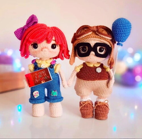 Receita Carl e Ellie Amigurumi
