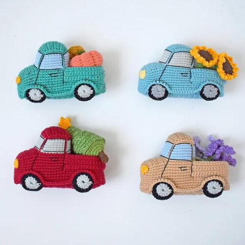 Receita Carros Amigurumi