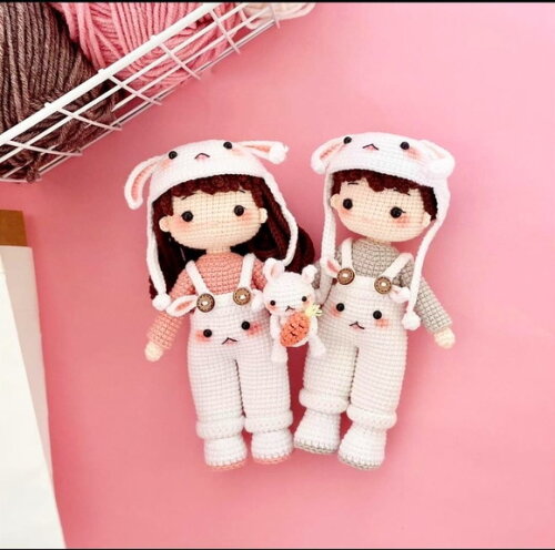 Receita Casal Bonecos Amigurumi