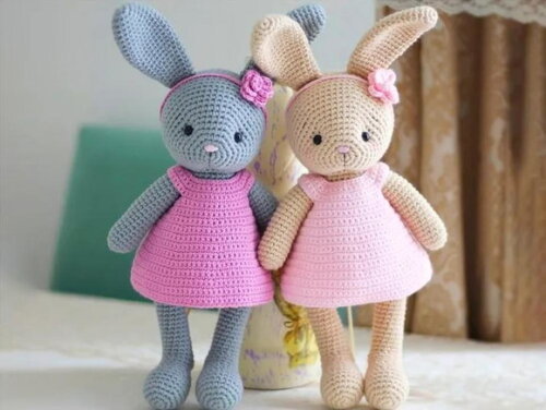 Receita Casal de Coelhos Amigurumi