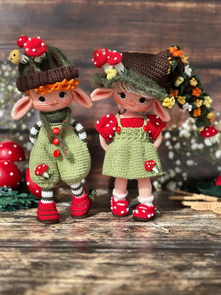 Receita Casal de Elfos Amigurumi