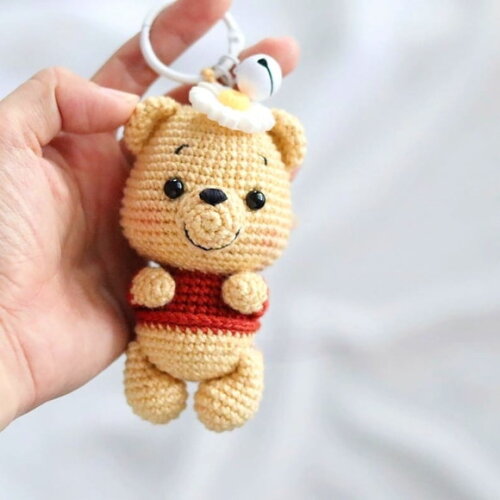 Receita Chaveiro Pooh Amigurumi