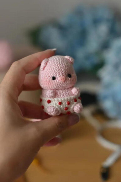 Receita Chaveiro Porquinho Amigurumi