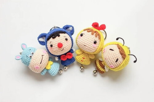 Receita Chaveiros Amigurumi