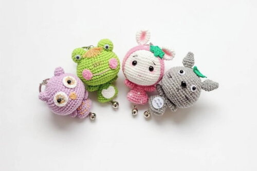 Receita Chaveiros Amigurumi