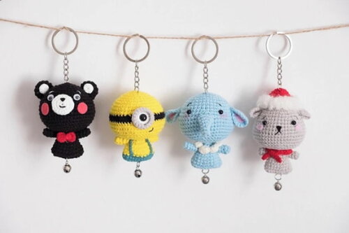 Receita Chaveiros Amigurumi