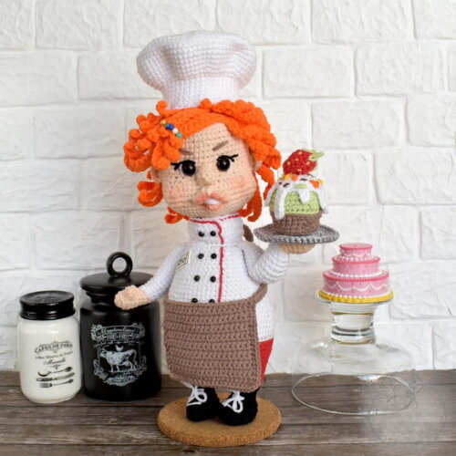 Receita Chefe de Cozinha Amigurumi