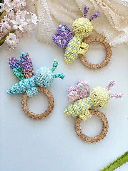 Receita Chocalho Borboleta Amigurumi
