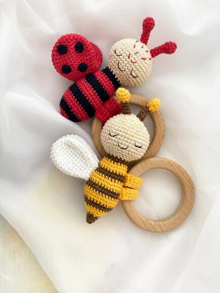Receita Chocalho Abelha Amigurumi