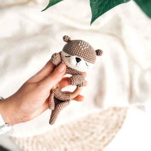 Receita Chocalho Lontra Amigurumi