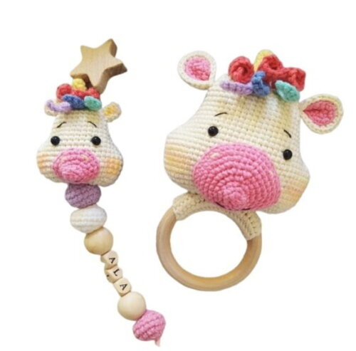 Receita Chocalho+ Prendedor Amigurumi