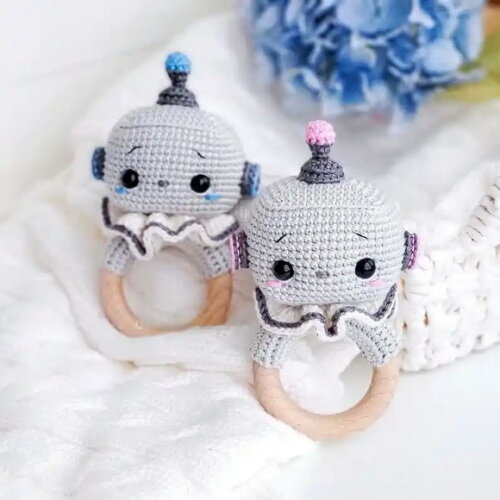 Receita Chocalho Robô Amigurumi