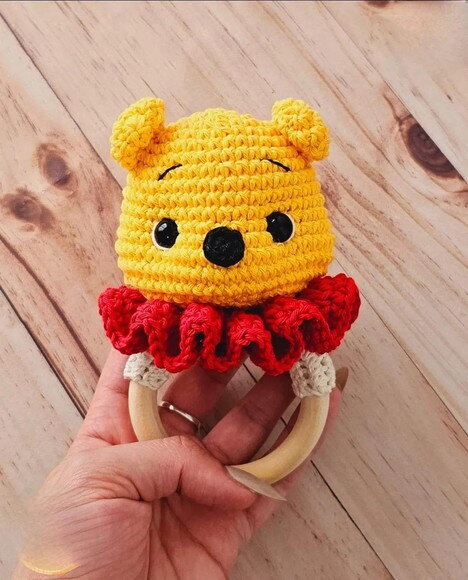 Receita Chocalho Pooh Amigurumi