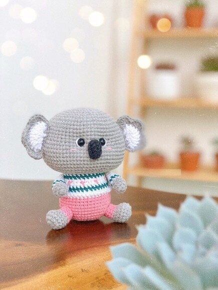Receita Coala Amigurumi
