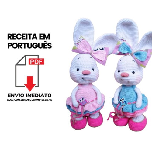 Receita Coelha amigurumi