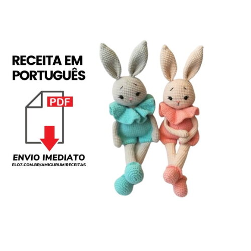 Receita Coelha amigurumi