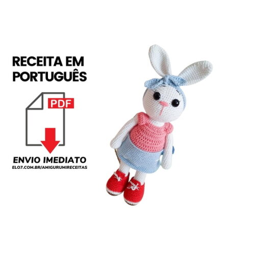 Receita Coelha amigurumi
