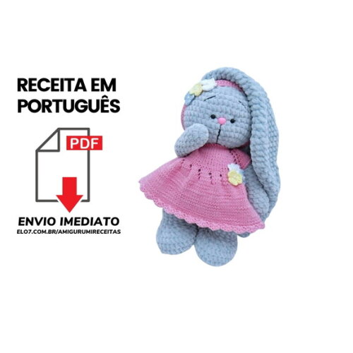 Receita Coelha amigurumi