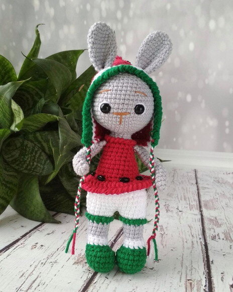Receita Coelha Melancia Amigurumi