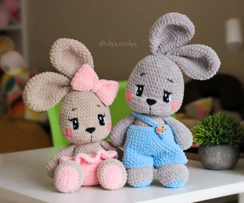 Receita Coelhinhos Amigurumi