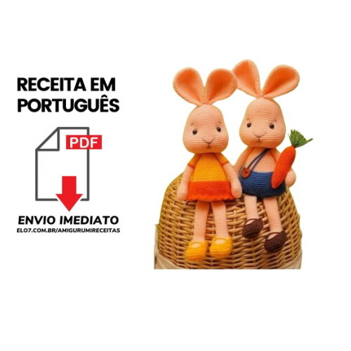 Receita Coelho amigurumi