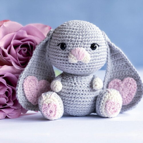 Receita Coelho Coração Amigurumi