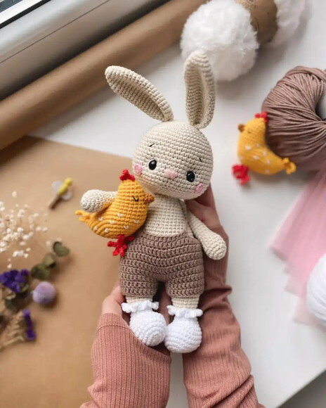 Receita Coelho e Pintinho Amigurumi