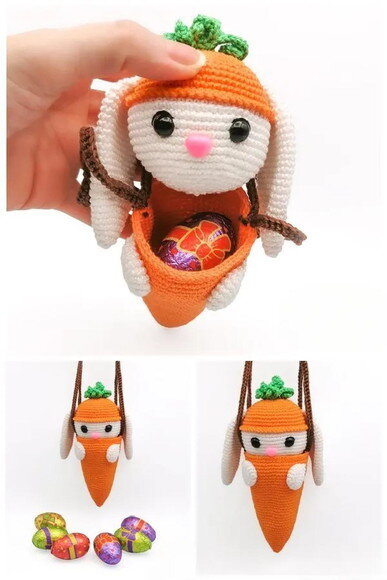 Receita Coelho na Cenoura Amigurumi