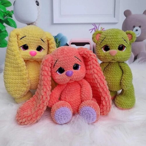Receita Coelho Orelhudo Amigurumi