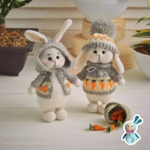 Receita Coelhos Amigurumi