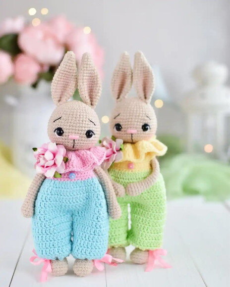Receita Coelhos Amigurumi