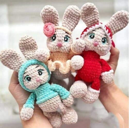 Receita Coelhos Amigurumi