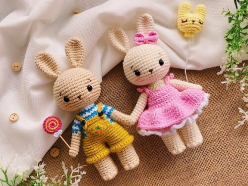 Receita Coelhos Amigurumi