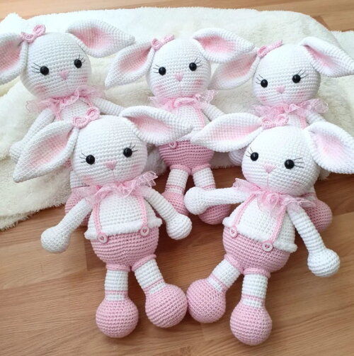 Receita Coelhos Amigurumi