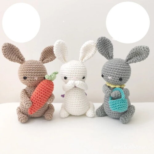 Receita Coelhos Amigurumi