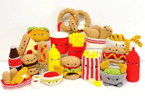 Receita Comidinhas Amigurumi