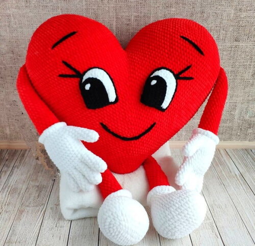 Receita Coração Amigurumi