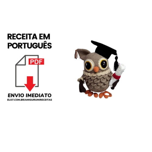 Receita Coruja amigurumi